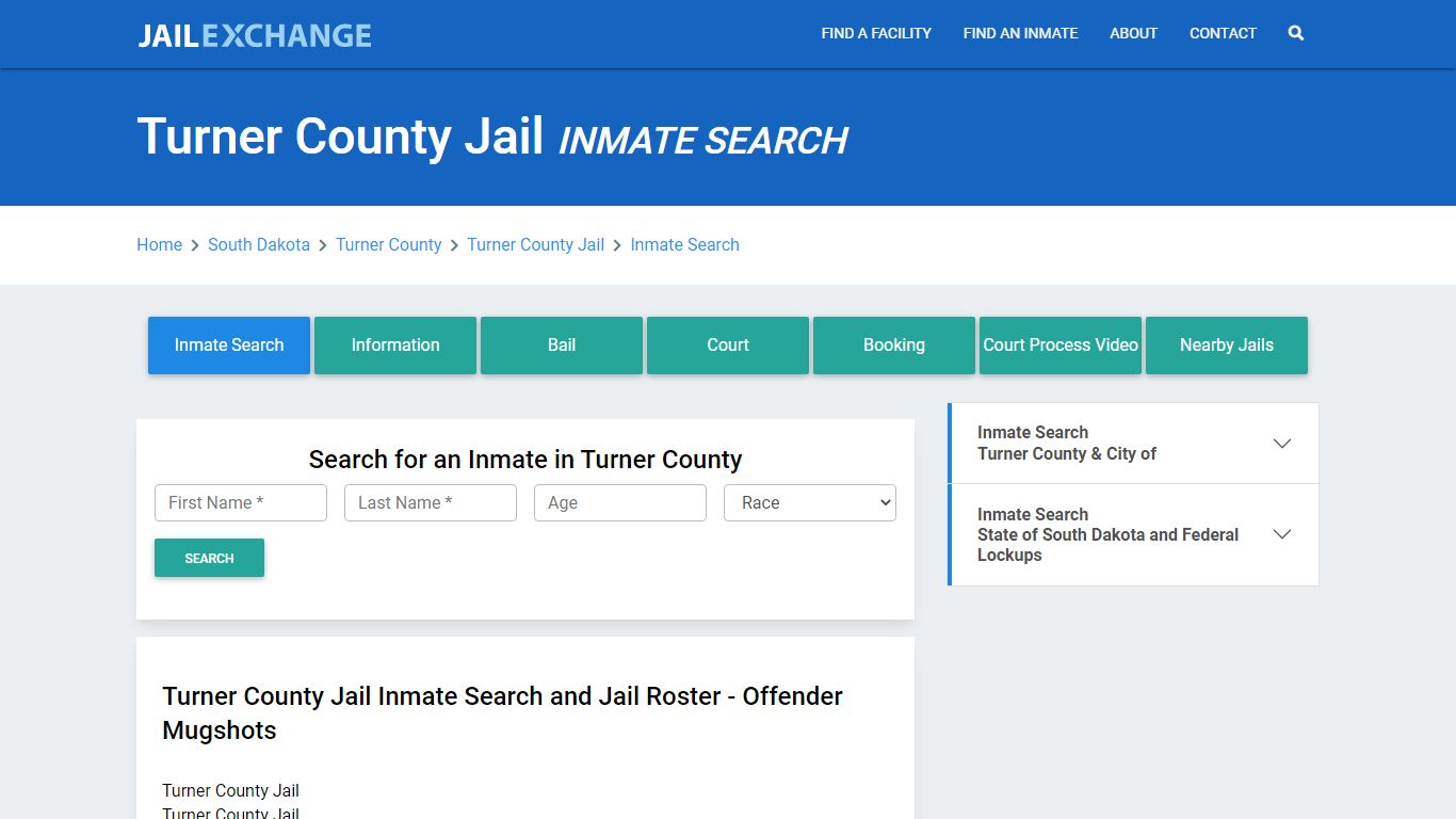 Turner County Jail, SD Inmate Search: Roster & Mugshots