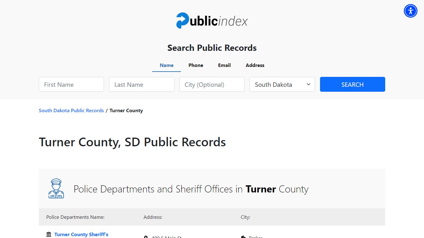 Turner County, SD Public Court, Arrest and Inmate Records - ThePublicIndex