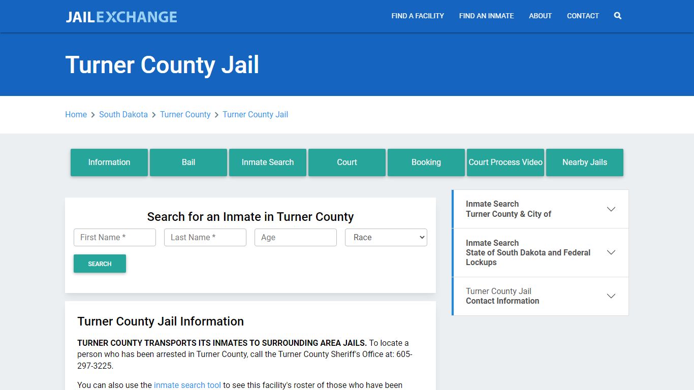 Turner County Jail Roster Lookup, SD, Inmate Search